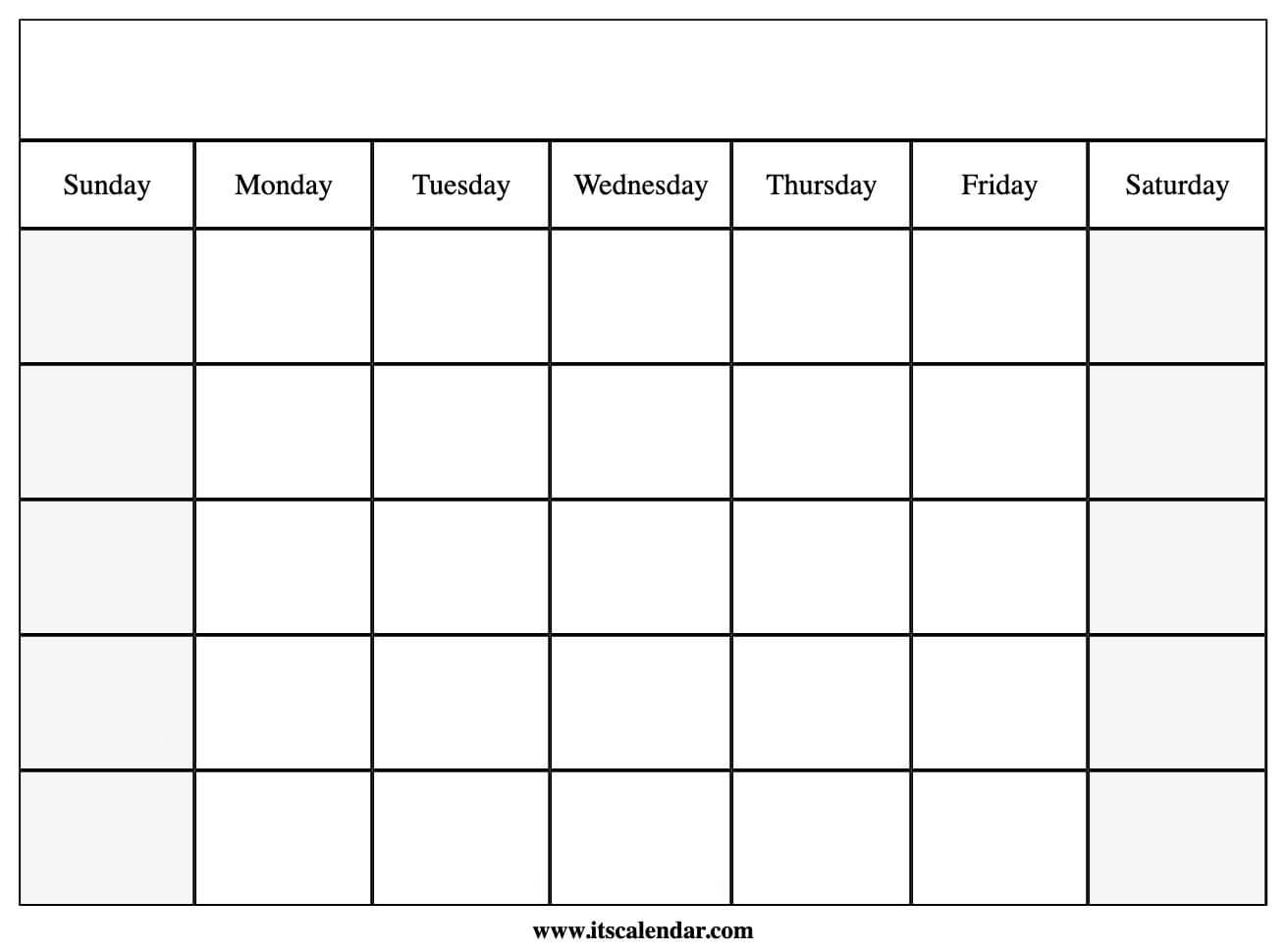 Free Printable Calendar With Big Boxes Calendar Printables Calendar 